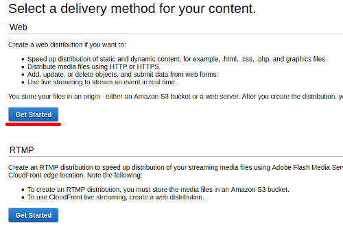 CloudFront distribution selection